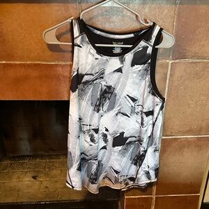 Tek Gear Abstract Black and White Tank Top